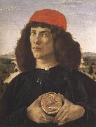 Sandro Botticelli Portrait of a Youth with a Medal (mk36) china oil painting reproduction